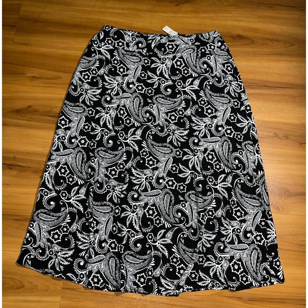 Womens Nwt‎ Talbots Paisley Boho Long Casual Pull On Maxi Skirt